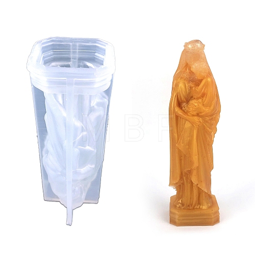 3D Religion Virgin Mary Holding Child Display Decoration Silicone Molds DIY-A046-02-1