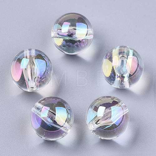 Transparent Acrylic Beads X-PACR-N010-002B-01-1