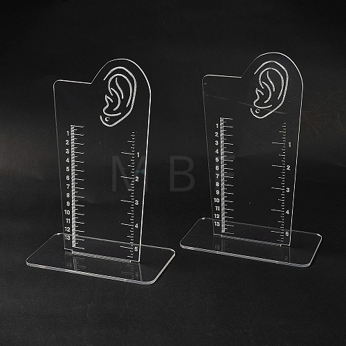 Transparent Acrylic Earring Measurement Display Stand EDIS-NH0001-01-1