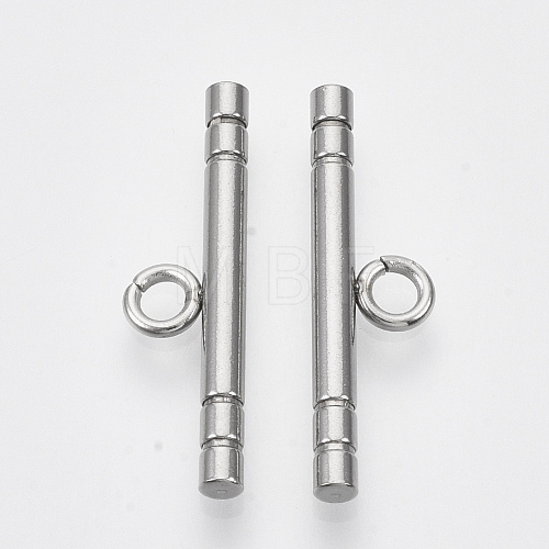 Non-Tarnish 201 Stainless Steel Toggle Clasps Parts STAS-R099-01-1