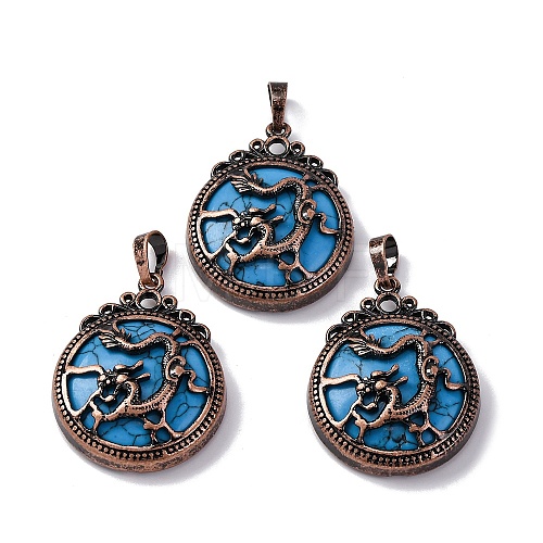 Synthetic Turquoise Pendants G-A241-02R-05-1