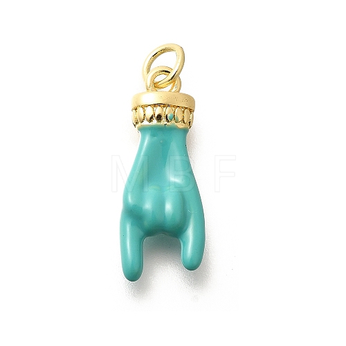 Rack Plating Brass Enamel Pendants KK-L225-028G-06-1