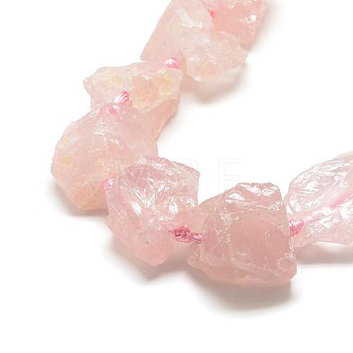 Natural Rose Quartz Beads Strands G-R421-02-1