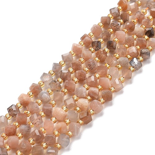 Natural Multi-Moonstone Beads Strands G-P463-06-1