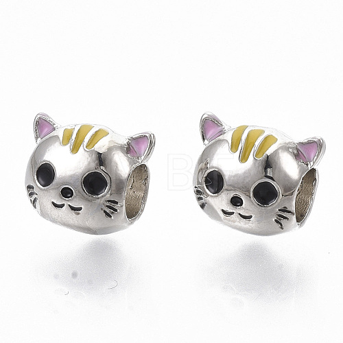 Alloy Kitten European Beads MPDL-T004-21P-1