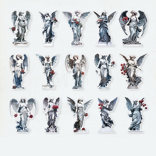 Sculpture Women Waterproof PET Stickers Set DIY-G120-04D-1