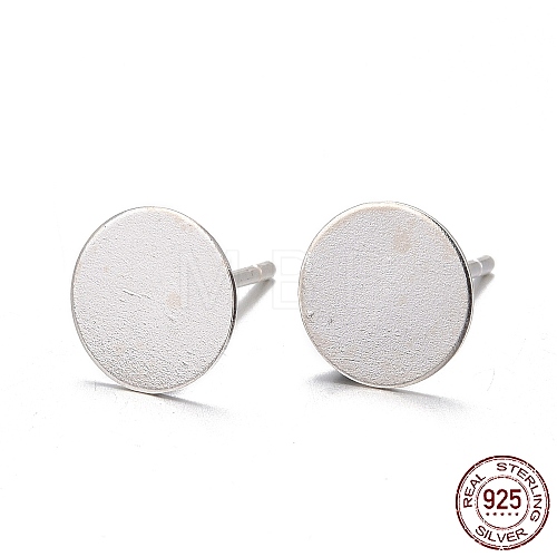 925 Sterling Silver Stud Earring Findings X-STER-K167-045F-S-1