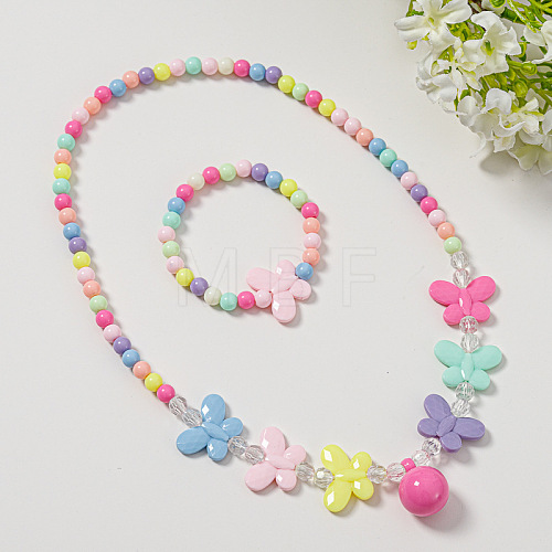 Plastic Beaded Necklaces & Beaded Bracelets WG32877-15-1