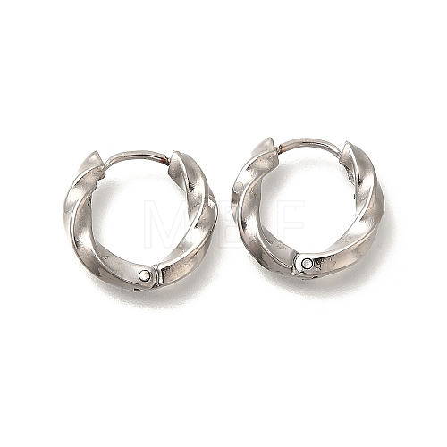 Ion Plating(IP) 304 Stainless Steel Hoop Earrings EJEW-H018-05P-01-1