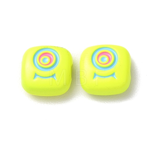 Spray Painted Alloy Enamel Beads PALLOY-M215-15F-1