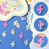 7 Bags 70Pcs 7 Colors Musical Note Opaque Resin Cabochons RESI-CJ0005-44-3