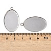 Tarnish Resistant 304 Stainless Steel Pendant Cabochon Settings STAS-K148-03-4