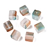 Frosted Glass Beads with Golden Glitter Powder DGLA-NH001-8mm-01F-1