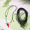 Waxed Polyester Cord Necklaces NJEW-TAC0022-05-7