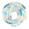 3Strands Electroplate Glass Beads Strands EGLA-TA0013-55-1