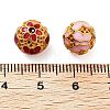 Alloy Enamel Beads ENAM-M008-06G-3