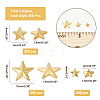 600Pcs 3 Style Star Brass Cabochons FIND-AR0002-57-2