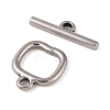 Non-Tarnish 304 Stainless Steel Toggle Clasps STAS-Q324-18P-2