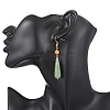 Natural Green Aventurine Teardrop Dangle Earrings EJEW-JE06848-01-4