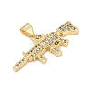 Brass Micro Pave Cubic Zirconia Pendants KK-U058-59C-G-2