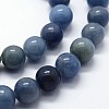 Dyed & Heated Natural Blue Aventurine Beads Strands G-I199-24-6mm-3