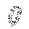 Non-Tarnish Hollow Word Stainless Steel Finger Rings FIND-PW0020-13D-P-1