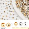 300Pcs 3 Colors Rack Plating and PVD Vacuum Plating Brass Round Spacer Beads KK-FH0003-54-2