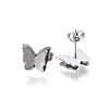 304 Stainless Steel Stud Earrings EJEW-H367-19P-2