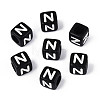 Initial Acrylic Horizontal Hole Beads OACR-ZX006-35N-1