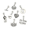 80Pcs 8 Style Alloy European Dangle Charms PALLOY-CJ00192-8