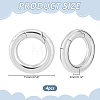 4Pcs Smooth 304 Stainless Steel Spring Gate Rings STAS-HY0002-15-2