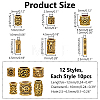 120Pcs 10 Styles Tibetan Style Alloy Beads Sets TIBEB-HY0001-10AG-2