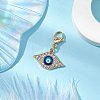 Evil Eye Alloy Enamel Rhinestones Pendant Decorations HJEW-JM02090-01-2