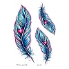 Feather Pattern Removable Temporary Tattoos Paper Stickers PW-WG48756-01-1