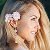ANATTASOUL 3 Pairs 3 Colors Enamel Daisy Flower Dangle Earrings EJEW-AN0001-41-4