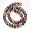 Frosted Round Natural Leopard Skin Jasper Bead Strands LS-G-J338-07-8mm-2