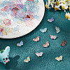 100Pcs Transparent Spray Painted Glass Beads GLAA-HY0001-41-4