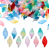 100Pcs 10 Colors Handmade Lampwork Gold Foil Frosted Pendants LAMP-GA0001-15-1