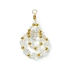 Imitation Austrian Crystal Beads with Eco-Friendly Copper Wire and Brass Beads Pendants PALLOY-JF03285-01-1