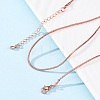 Brass Snake Chains Necklaces for Women NJEW-D302-14RG-1