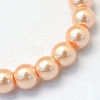 Baking Painted Pearlized Glass Pearl Round Bead Strands HY-Q003-4mm-18-2