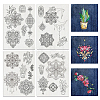 4 Sheets 11.6x8.2 Inch Stick and Stitch Embroidery Patterns DIY-WH0455-167-1