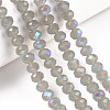 Electroplate Glass Beads Strands X-EGLA-A034-J8mm-L09-4