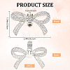 CRASPIRE 2Pcs Alloy Crystal Rhinestone Wedding Shoe Decorations FIND-CP0002-06P-2