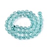 Crackle Transparent Glass Beads Strands GLAA-Q108-02A-04-2