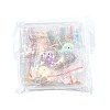 7Pcs Handmade Porcelain & Glass Bootle Pendant Decorations HJEW-FS00111-7
