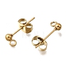 304 Stainless Steel Stud Earrings Findings STAS-L315-066B-G-3
