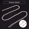 Clear Cubic Zirconia Chips Beaded Chains JX589A-02-2