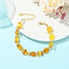 Natural Amber & Non-magnetic Synthetic Hematite Beaded Bracelets for Women BJEW-JB13744-1