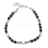 Adjustable 304 Stainless Steel Gemstone Beaded Bracelets FS-WG23DE2-11-1